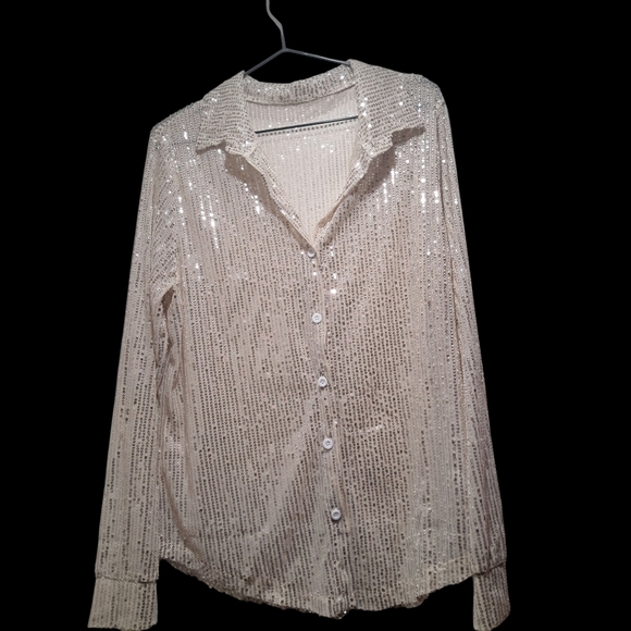 Sparkling Button-Up Shirt - Picture 5 of 5
